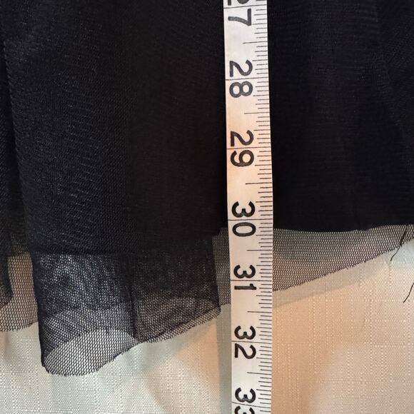 Y2K Cocktail Dress Womens 12 Black Lace A-Line Prom Party Coquette Whimsigoth - Picture 12 of 14